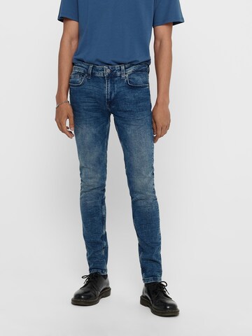 Only & Sons Slimfit Jeans in Blauw: voorkant