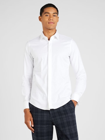 JOOP! Slim fit Button Up Shirt 'Pitu' in White: front