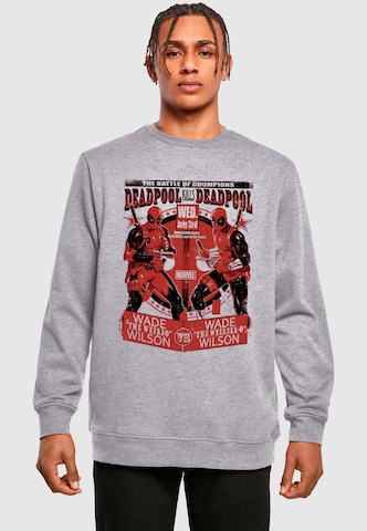 ABSOLUTE CULT Sweatshirt 'Deadpool - Deadpool Vs Deadpool' in Grey: front