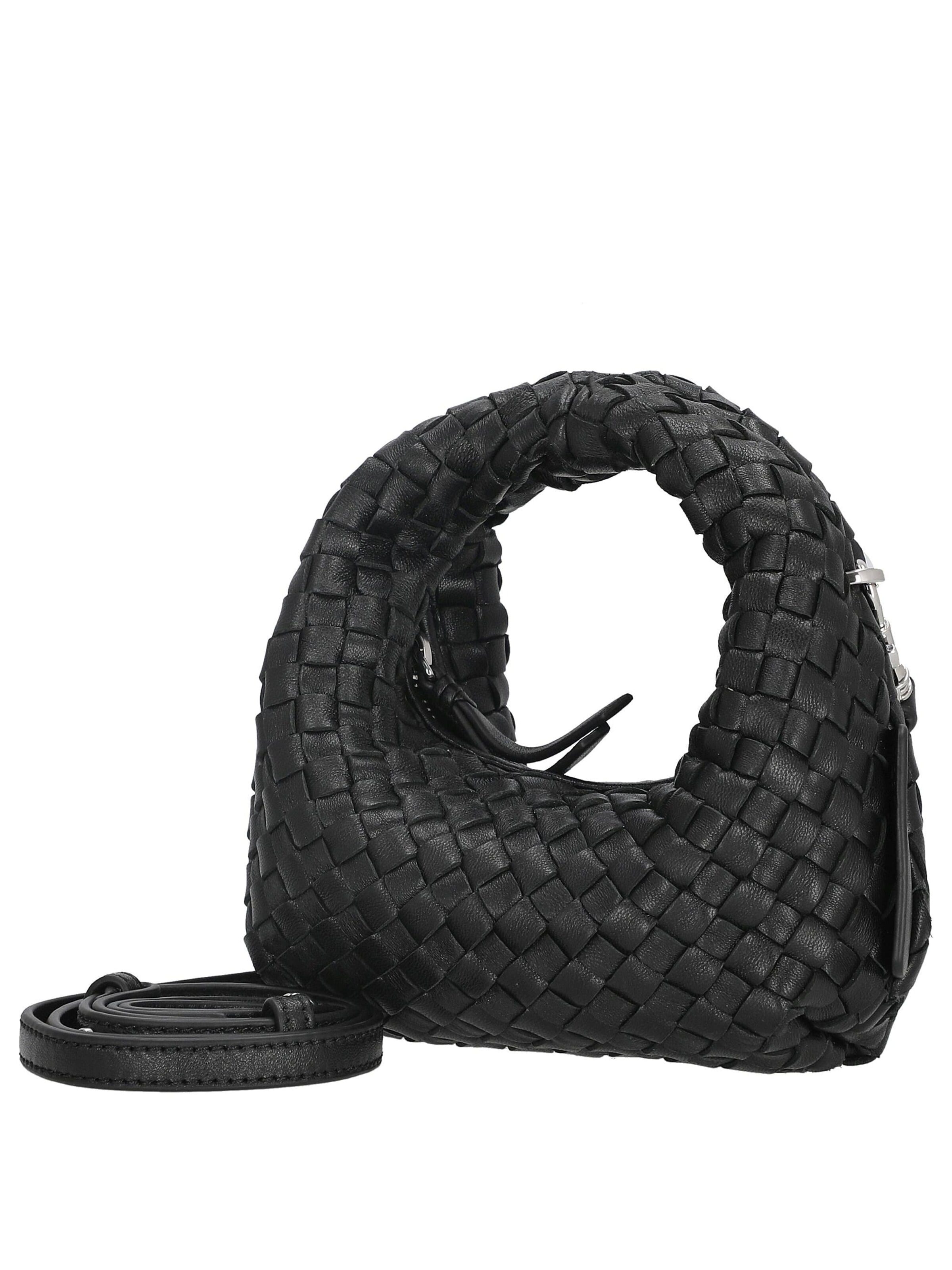 Les Visionnaires Handbag 'Greta Micro Weave Silky' in Black
