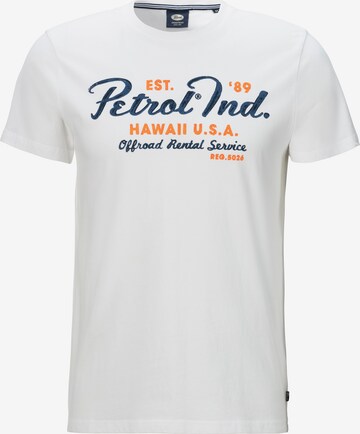 Petrol Industries Shirt 'Bonfire' in White: front