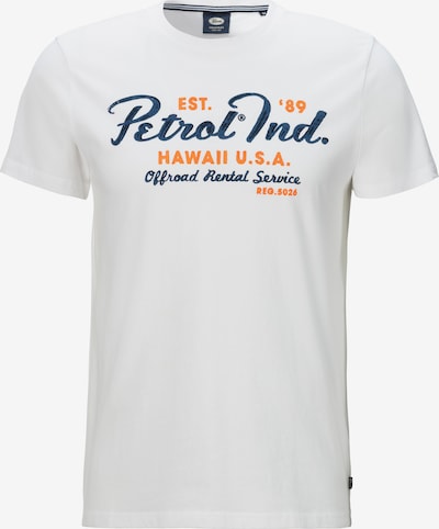 Petrol Industries T-Shirt 'Bonfire' en bleu marine / indigo / orange / blanc, Vue avec produit