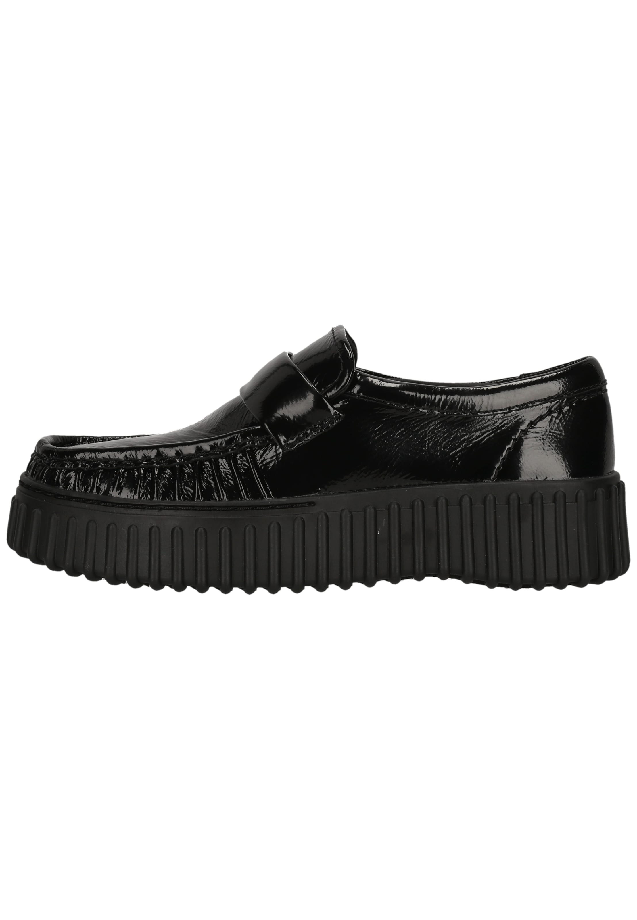 CLARKS Slip-ons 'Torhill Mocc Black Pat' in Black