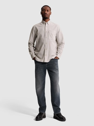 Coupe regular Chemise 'Oxford shirt with stripe pattern' CAST IRON en gris