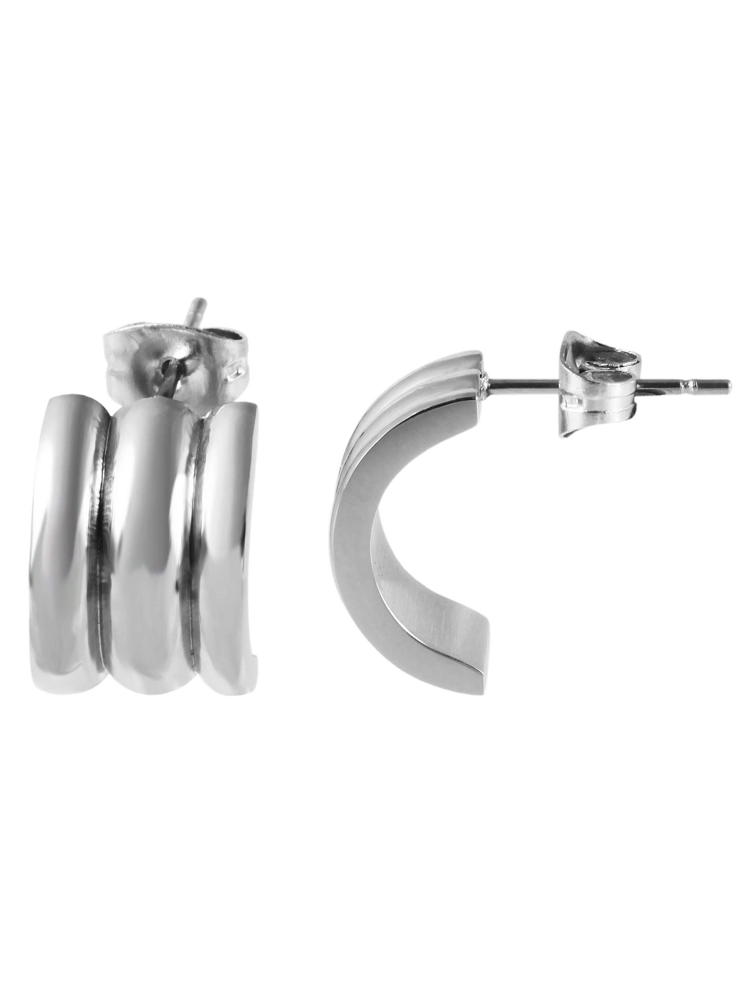 Akzent Jewelry Set 'Edelstahl silber' in Silver: front