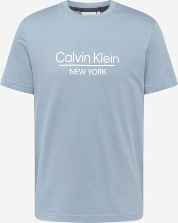 T-Shirt Calvin Klein en bleu : devant