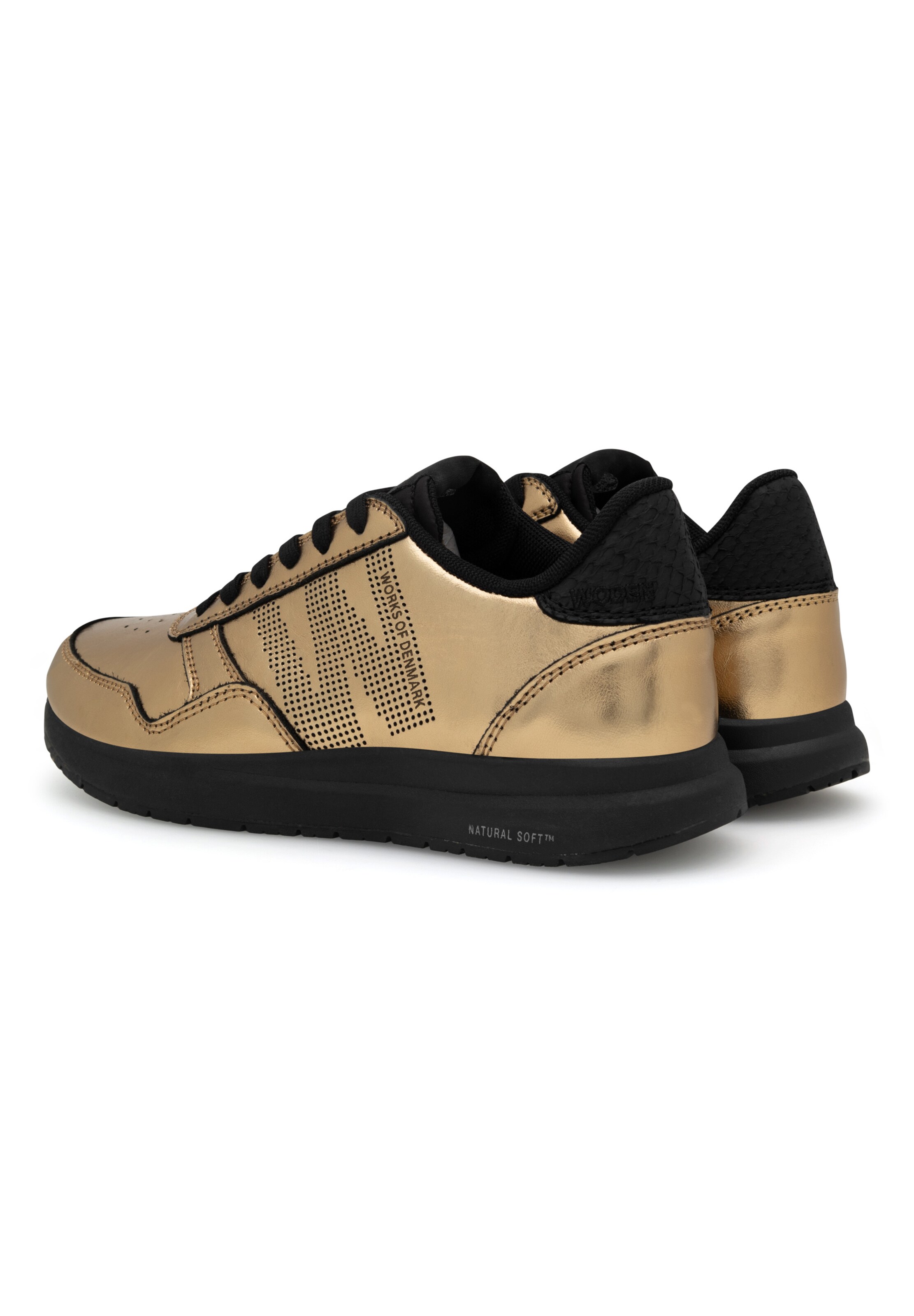 WODEN Sneaker low ' Nicoline Metallic ' i guld