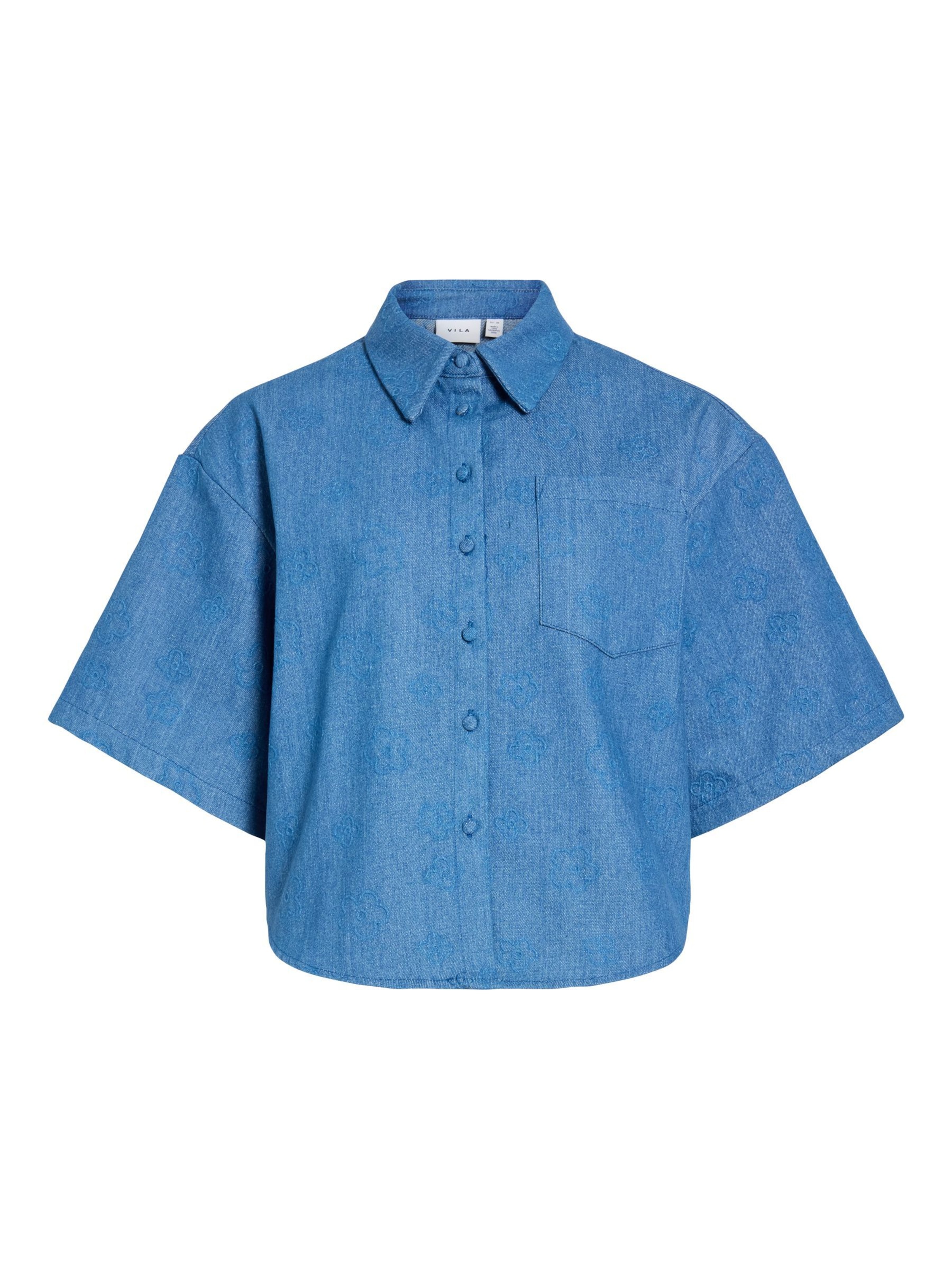 VILA Blouse 'VILuna' in Blauw: voorkant