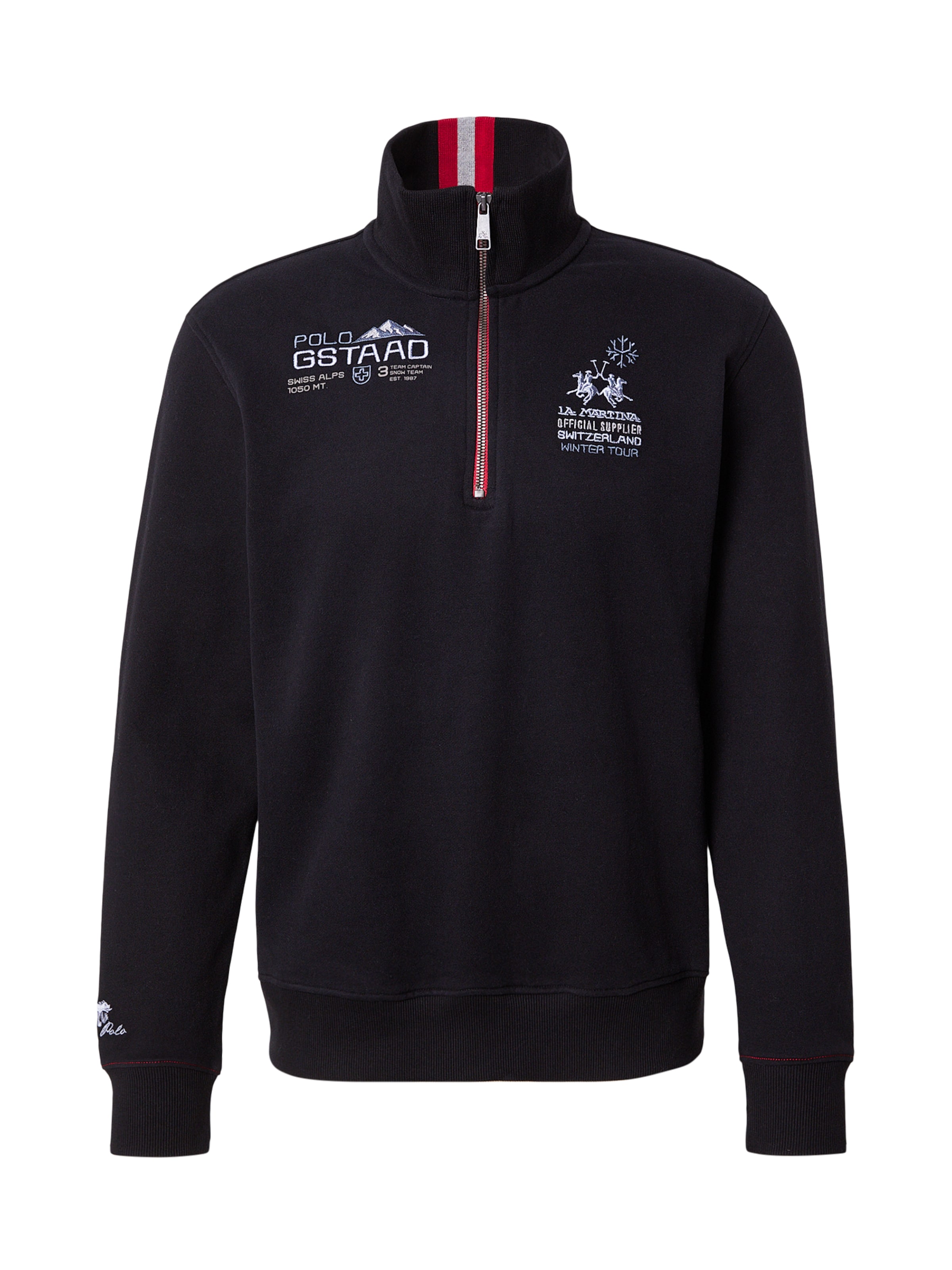 melns La Martina Sportisks džemperis: no priekšpuses