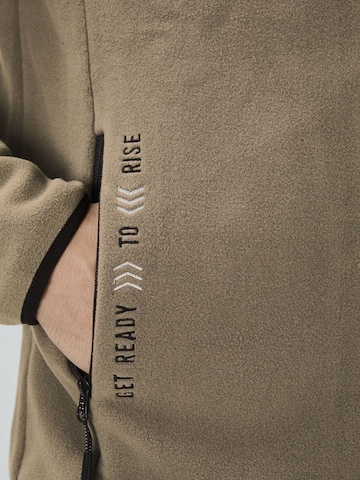 Tommy Life Fleece jas in Bruin