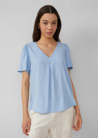 QS Blouse in Blauw: voorkant