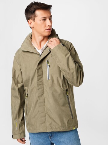 KILLTEC Regular fit Outdoor jacket 'Carleb' in Green: front
