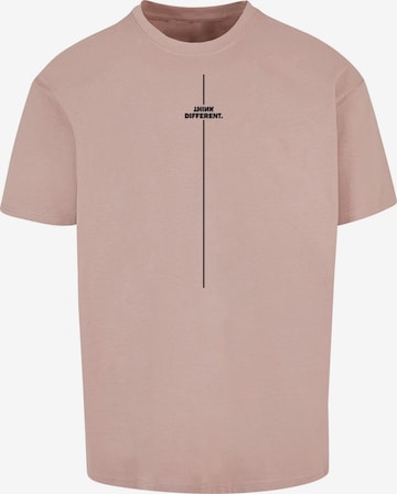 Merchcode Shirt 'Think Different' in Beige: voorkant