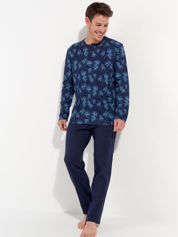 HOM Long Pajamas ' Rodrigo ' in Blue: front