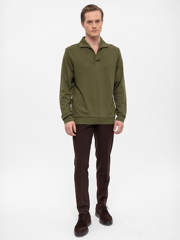 AntiochSweater majica 'Turndown' - zelena boja