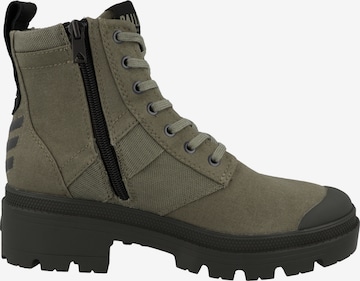 Palladium Lace-Up Ankle Boots in Green