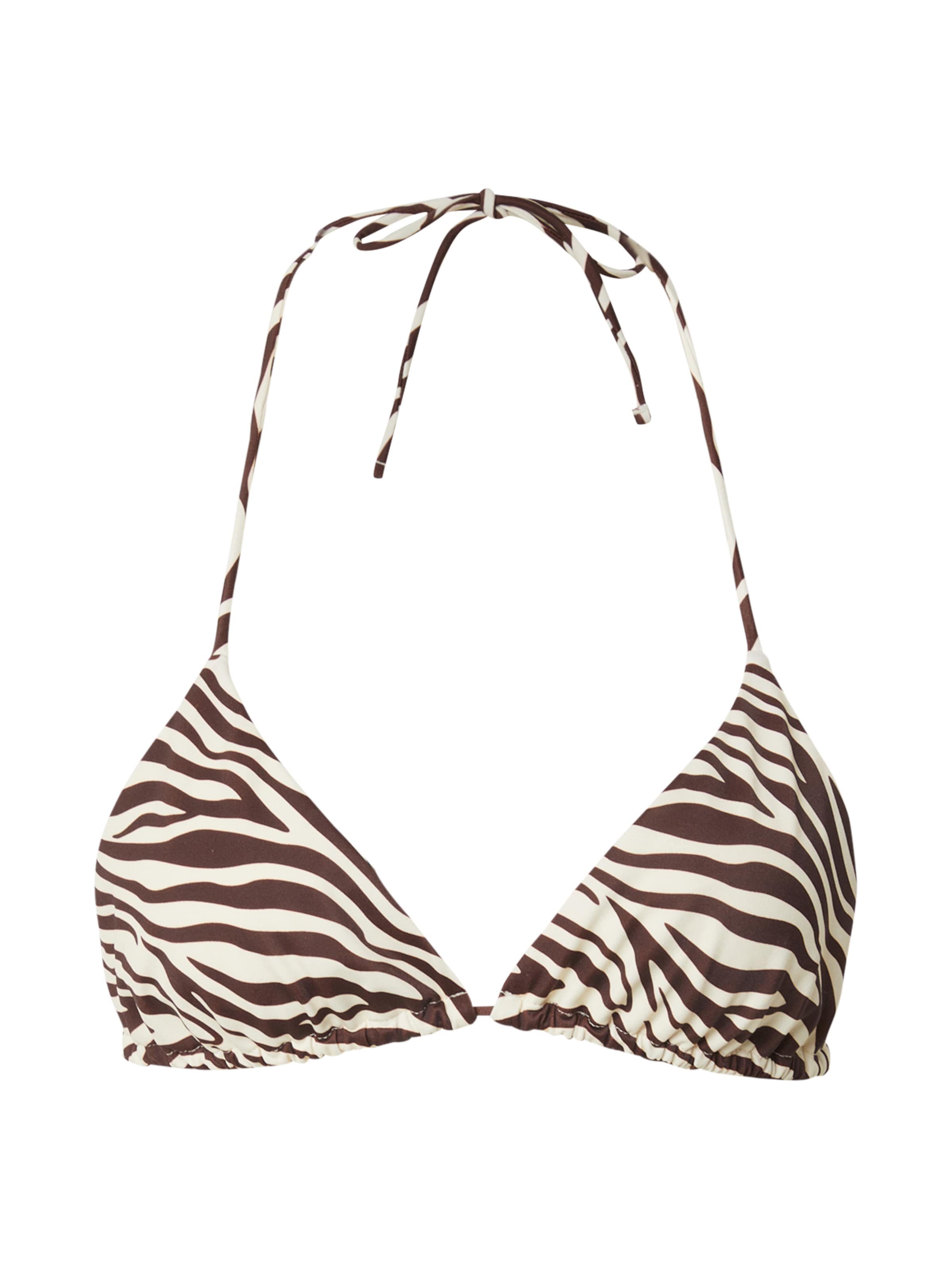 EDITED Trikotni nedrčki Bikini zgornji del 'Zyndi' | bež barva: sprednja stran