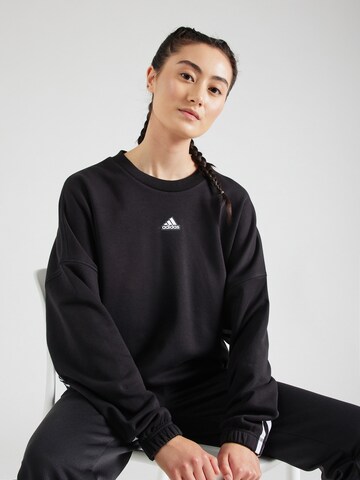 ADIDAS SPORTSWEAR Αθλητική μπλούζα φούτερ σε μαύρο: μπροστά