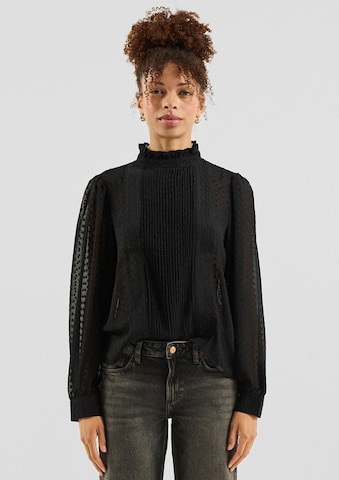QS Bluse in Schwarz: Vorderseite