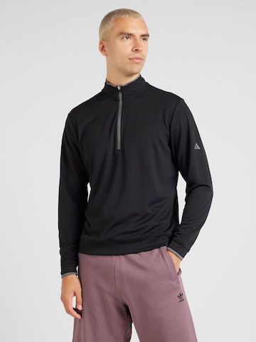 ADIDAS GOLF Sportovní mikina – černá: přední strana