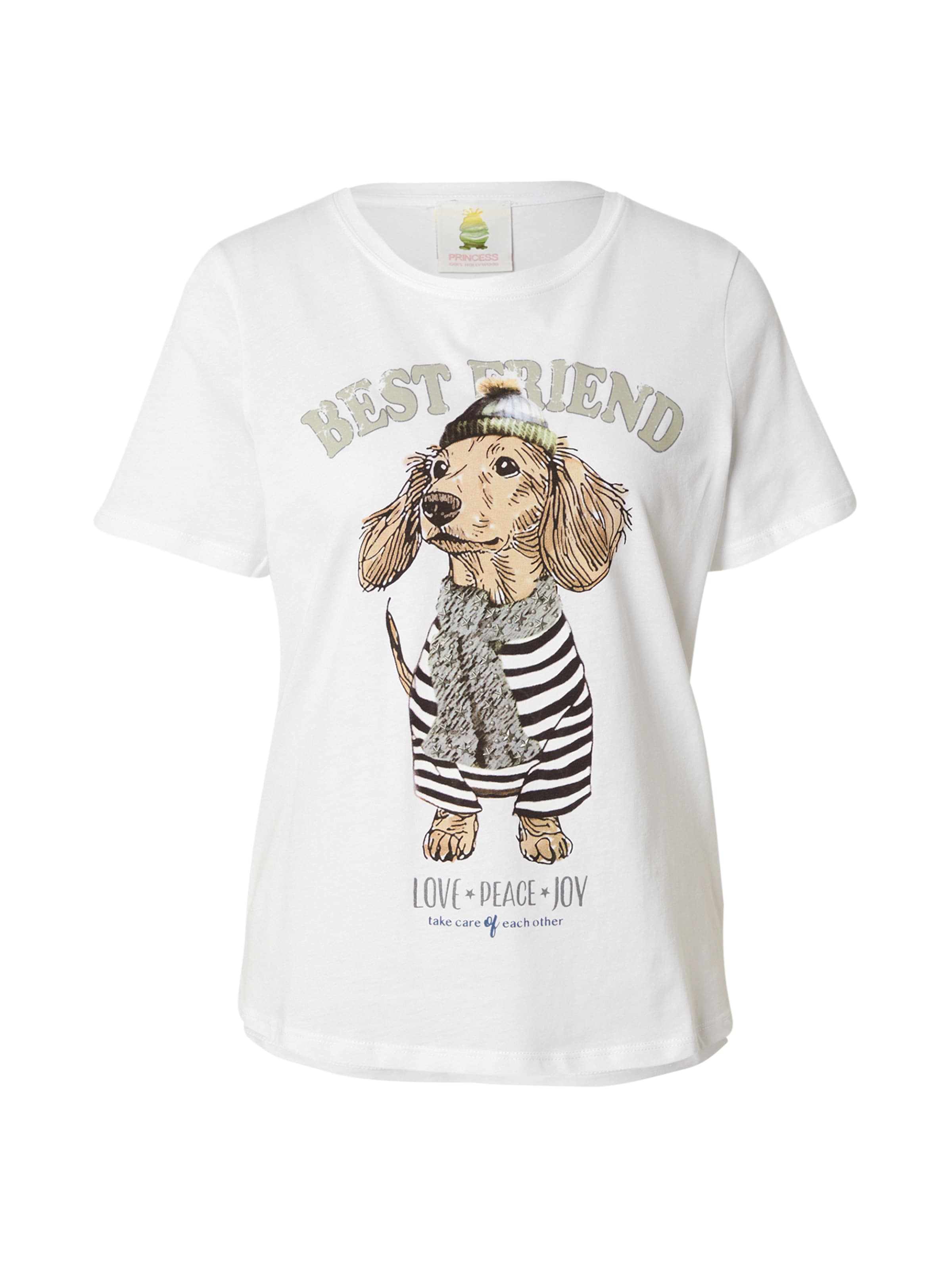 PRINCESS GOES HOLLYWOOD T-Shirt 'Doggy' in Weiß: Vorderseite