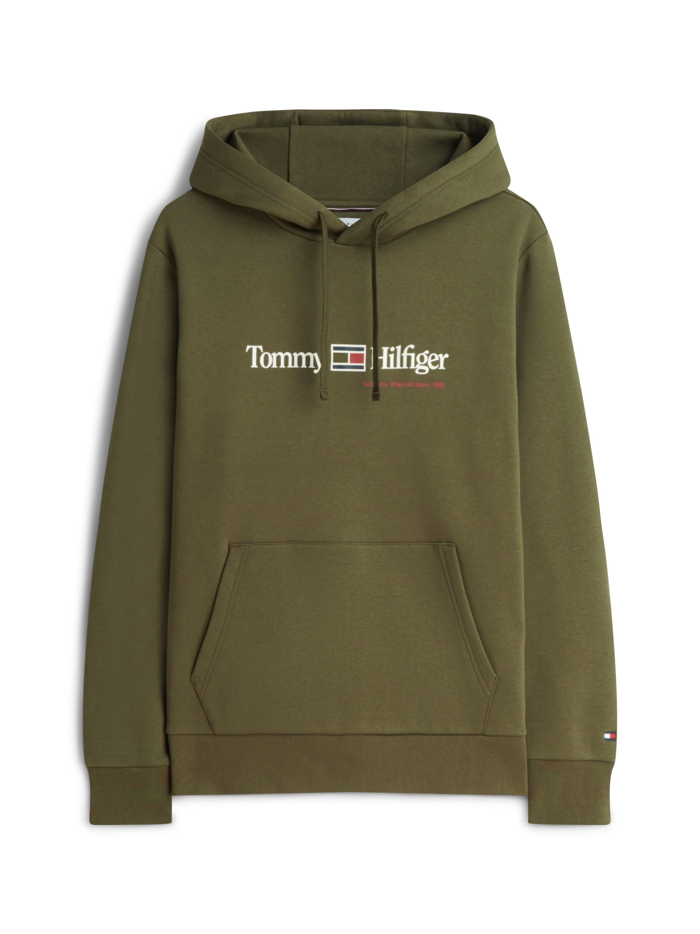 Bluză de molton de la TOMMY HILFIGER pe verde: față