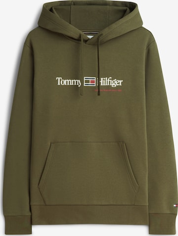 Bluză de molton de la TOMMY HILFIGER pe verde: față