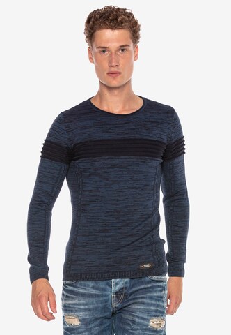 CIPO & BAXX Sweater in Blue: front