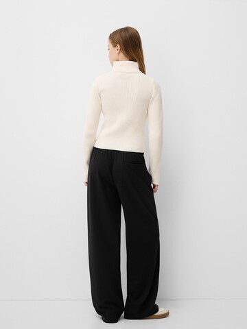 Bershka Wide leg Byxa i svart