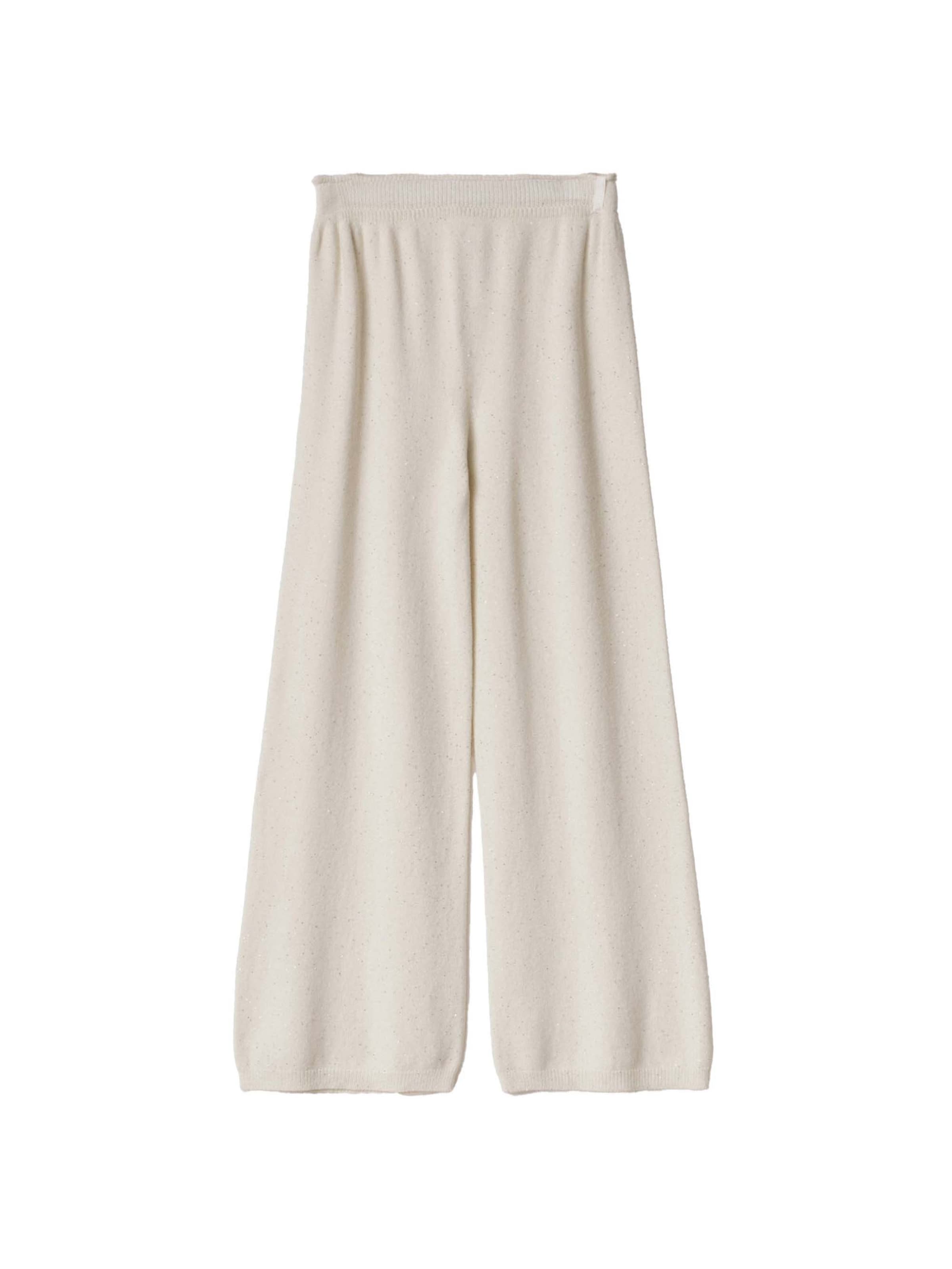 HINNOMINATE Wide Leg Hose in Weiß: Vorderseite