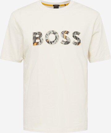 Tricou 'Teetrury' de la BOSS pe alb: față