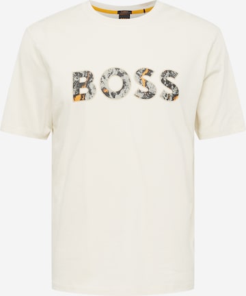 T-Shirt 'Teetrury' BOSS Orange en blanc : devant