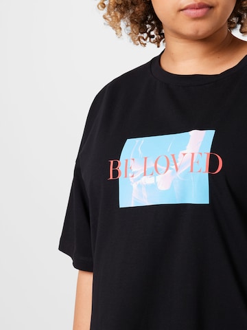 NU-IN Plus T-shirt 'Be Loved' i svart