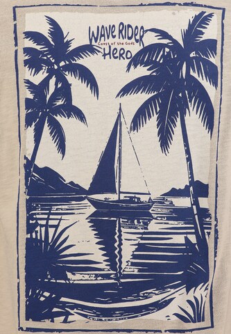 T-Shirt 'KLHero' Key Largo en beige