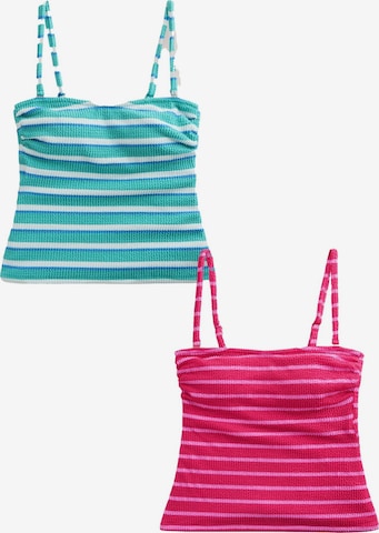 Next Бандо Верх танкини в Синий: спереди