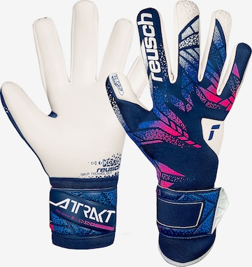 REUSCH Rękawiczki sportowe 'Attrakt Re:Grip' w kolorze niebieski: przód