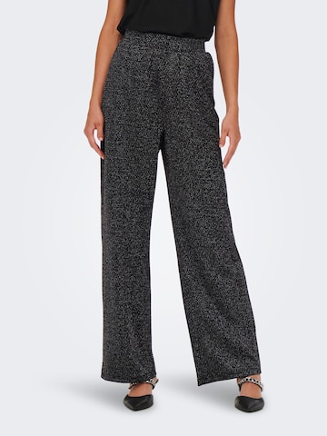 Wide Leg Pantalon 'Ziggy' ONLY en noir : devant