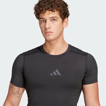 T-Shirt fonctionnel 'Techfit Control' ADIDAS PERFORMANCE en noir