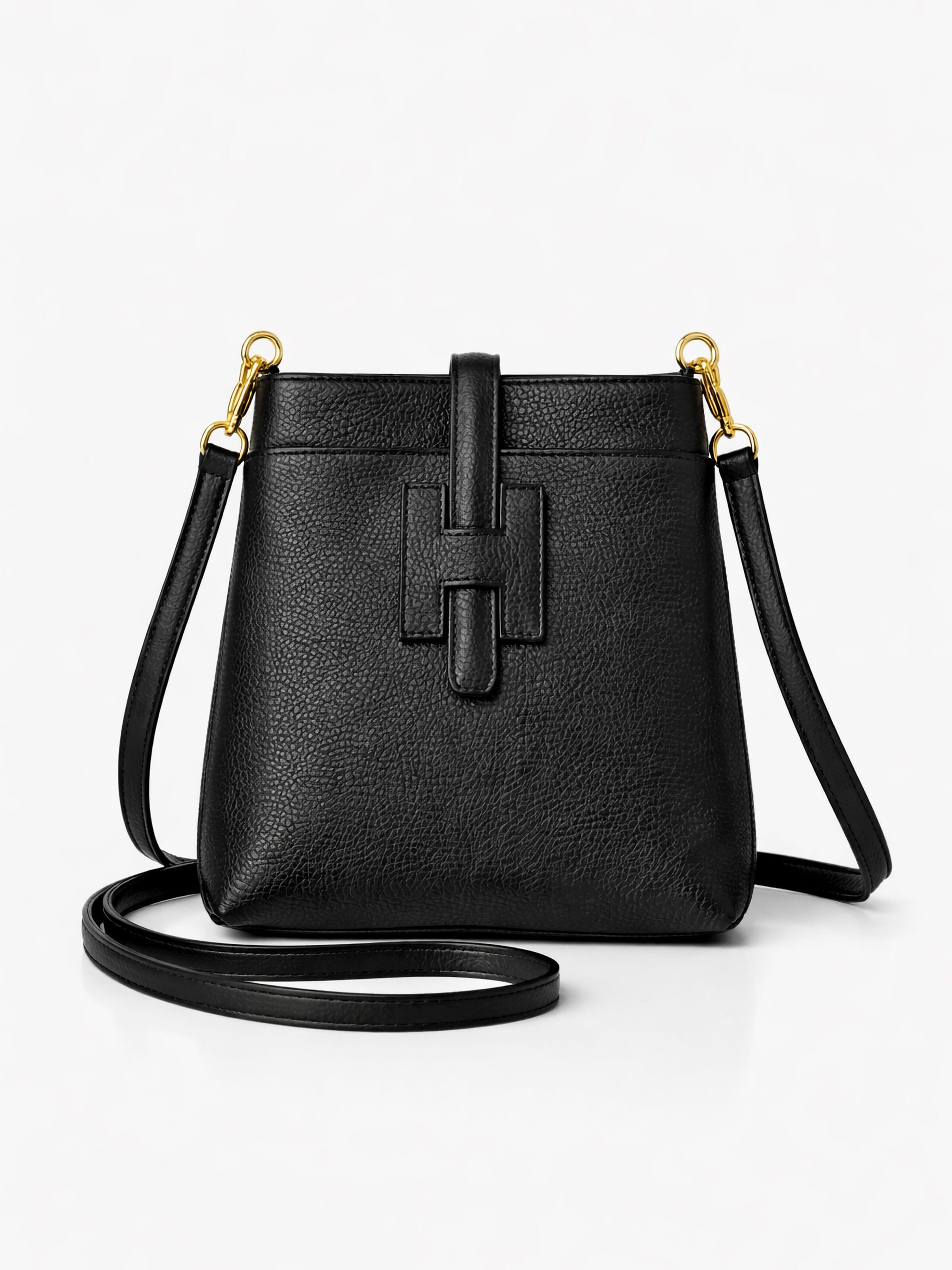 COLLEZIONE ALESSANDRO Crossbody Bag 'Holunder' in Black: front