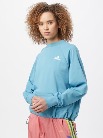 ADIDAS PERFORMANCE Sports sweatshirt in Blue: front