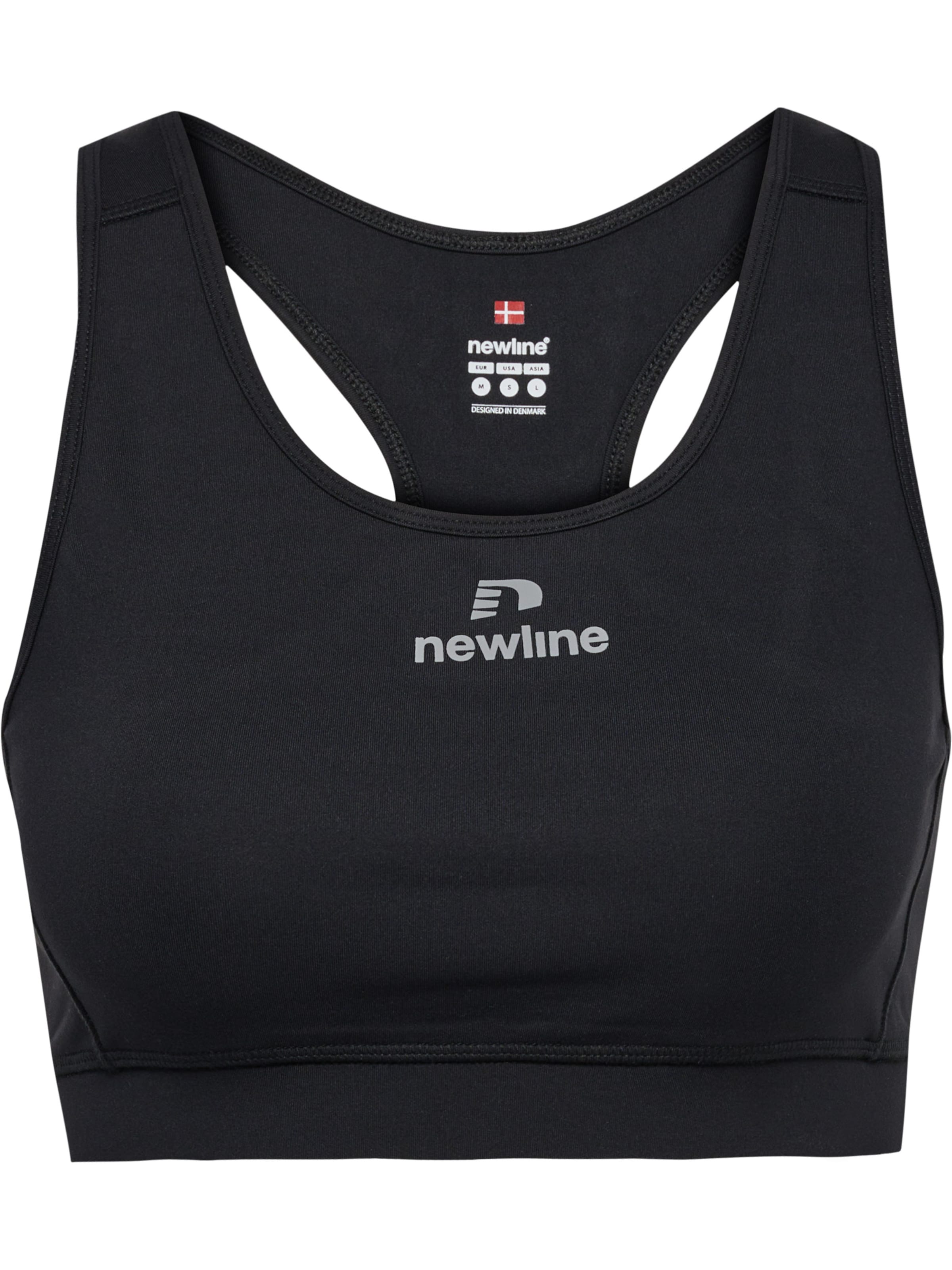 Newline Bustier Sport-BH in Schwarz: Vorderseite