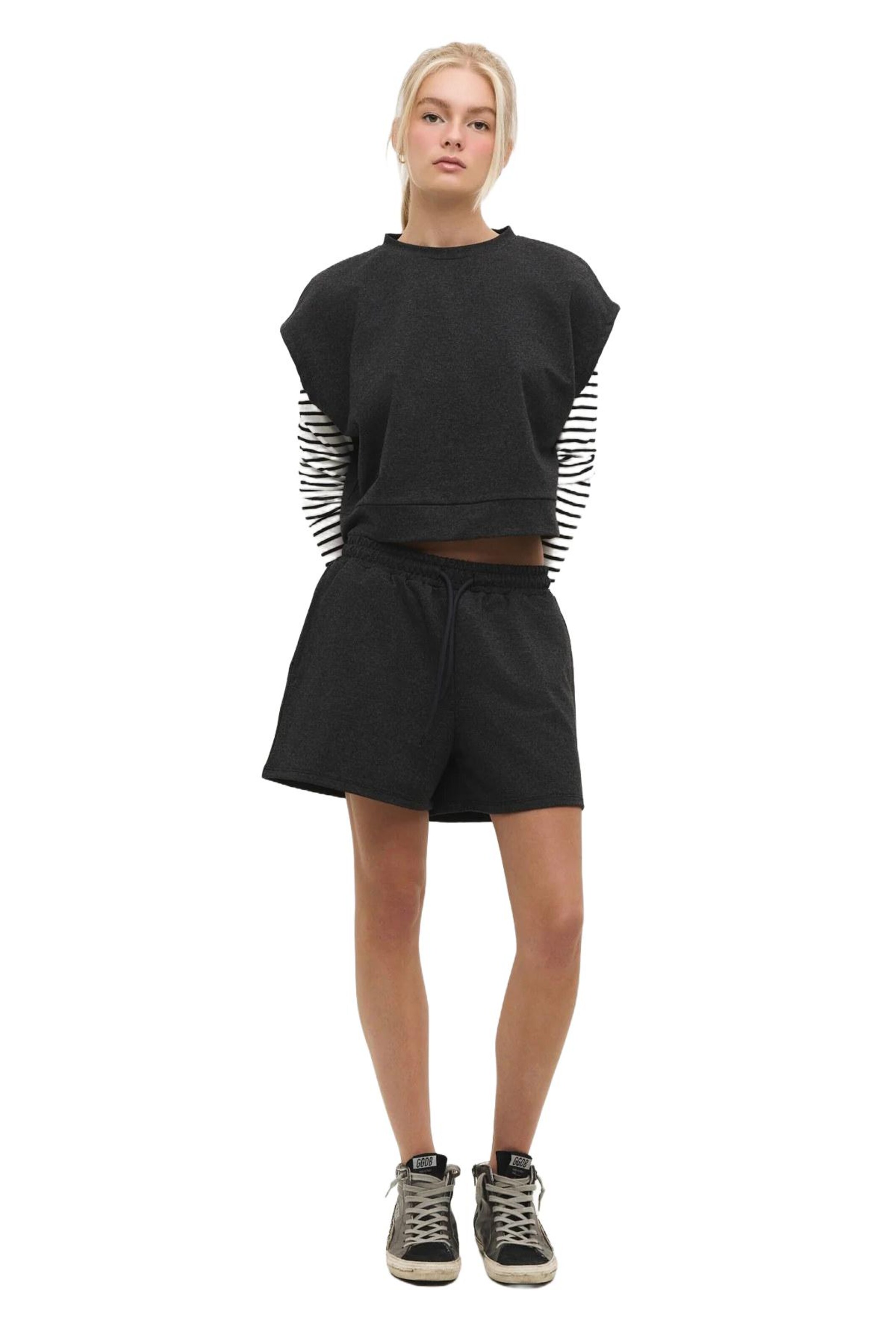No Matter What Loosefit Broek in Zwart: voorkant
