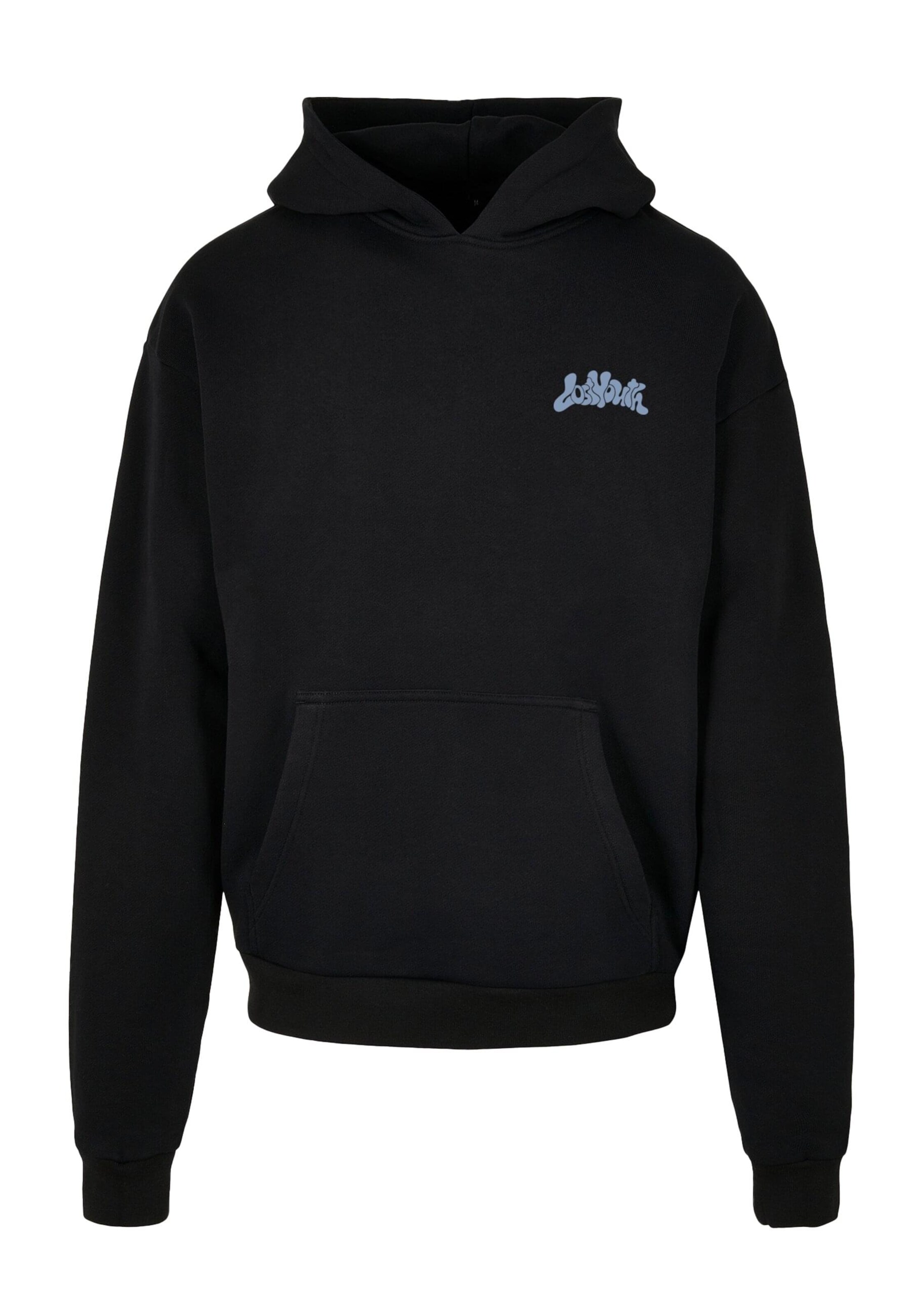 Lost Youth Sweatshirt 'Rocket Dreams' in Black: front