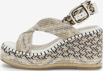 Sandales CAFè NOIR en blanc : devant