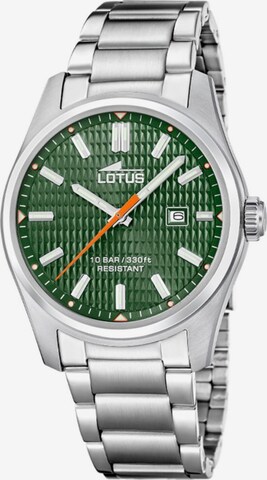 Montre à affichage analogique Lotus en vert : devant