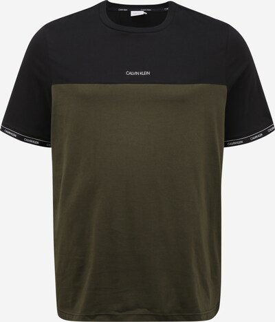 Calvin Klein Big & Tall T-Shirt en olive / noir / blanc, Vue avec produit