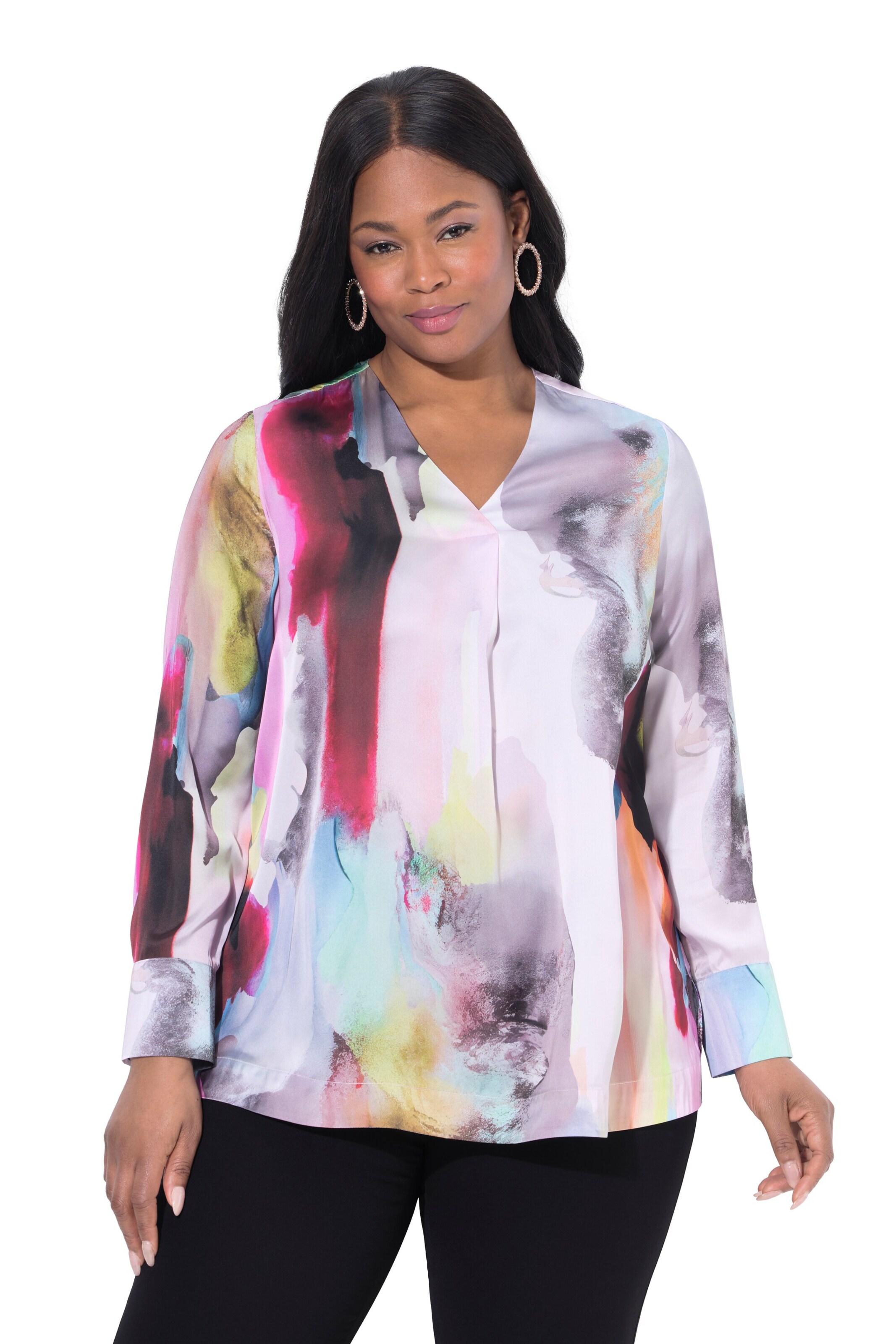 Ulla Popken Bluse in Lila: Vorderseite