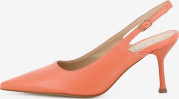 Escarpins à bride arrière 'PENELOPE' EVITA en orange : devant