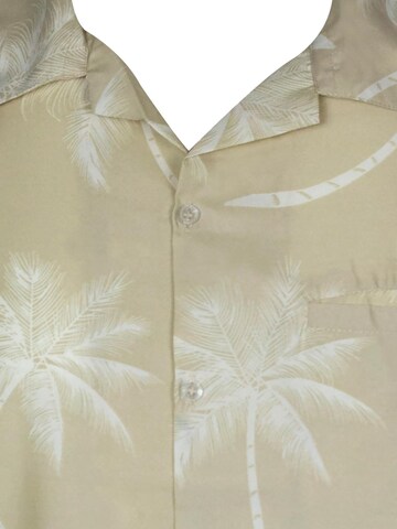 King Kameha Shirt 'Palmshadow' in Beige