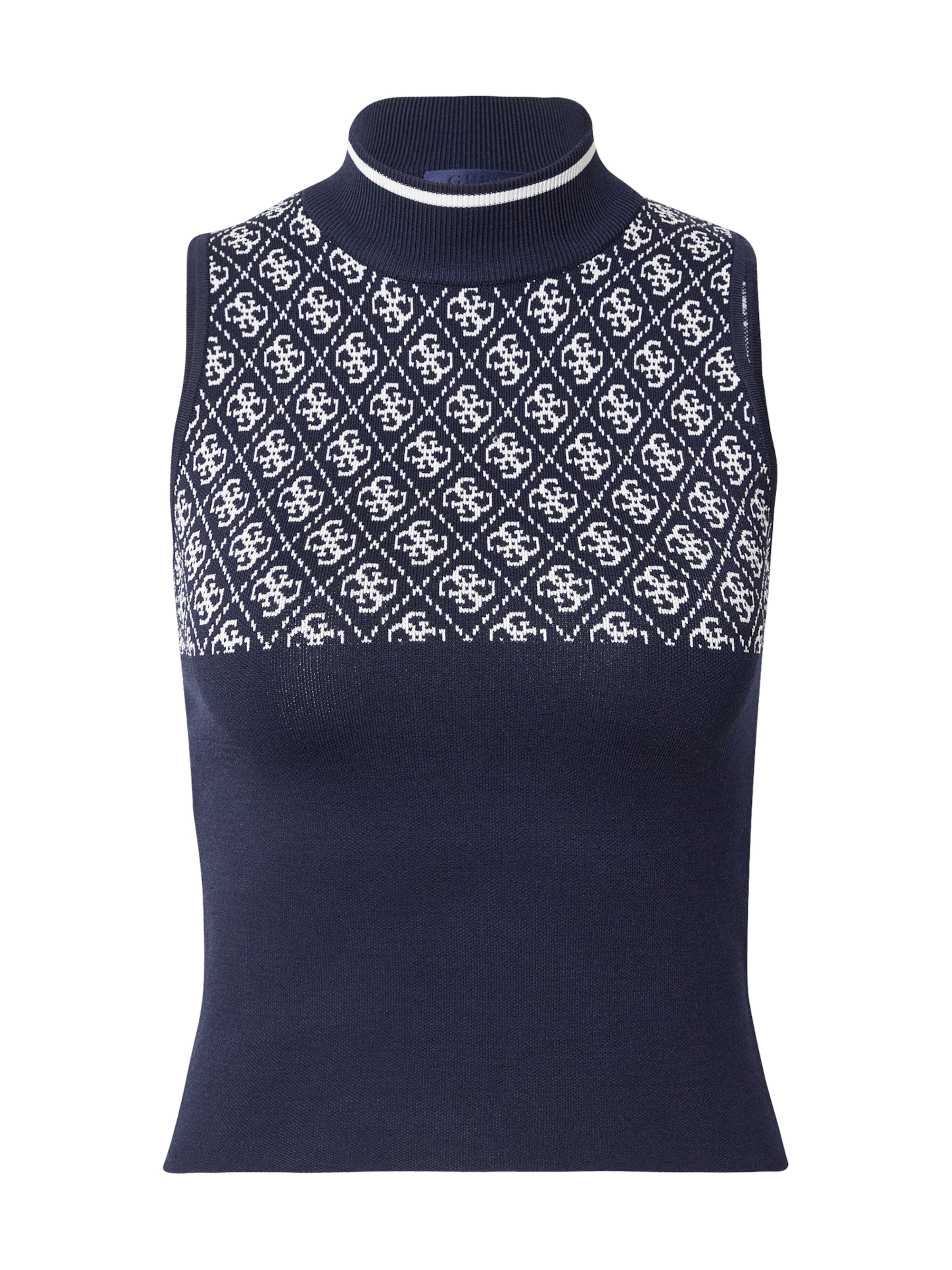 GUESS Gebreide top &#x27;Lise&#x27; in Blauw: voorkant